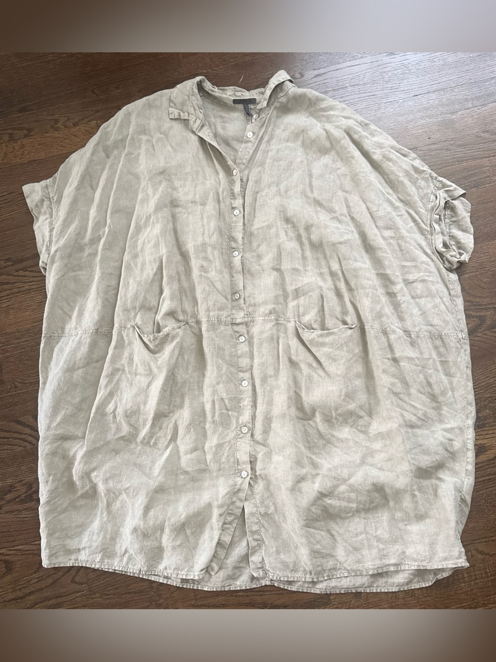 Oska Oversized 100% Linen Buttondown Dress Beige Oska 2 US 8-10